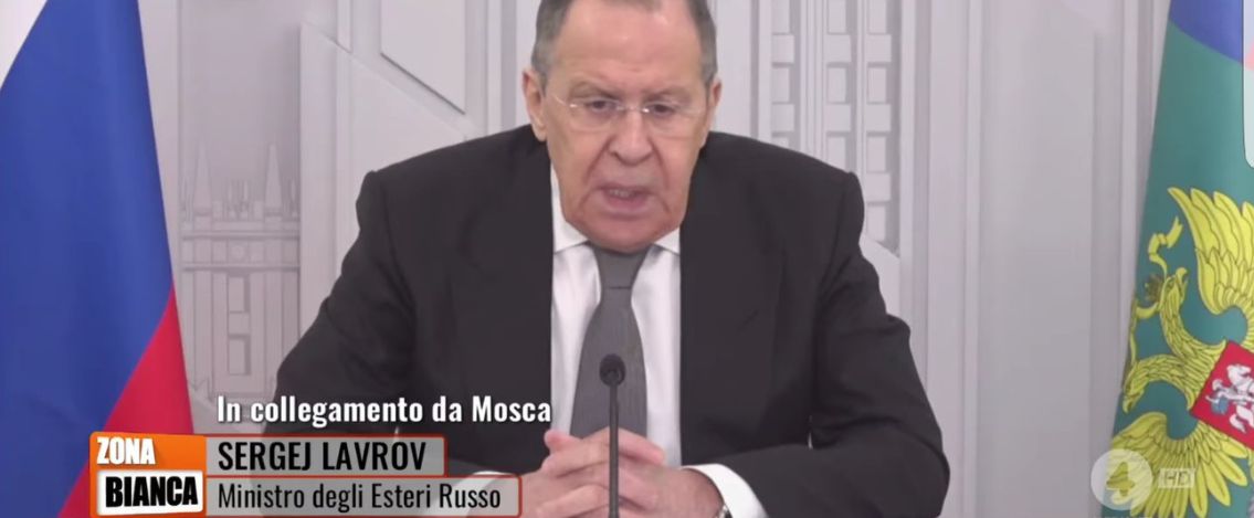 Il ministro degli esteri Lavrov a Zona Bianca: “I media travisano le nostre parole”