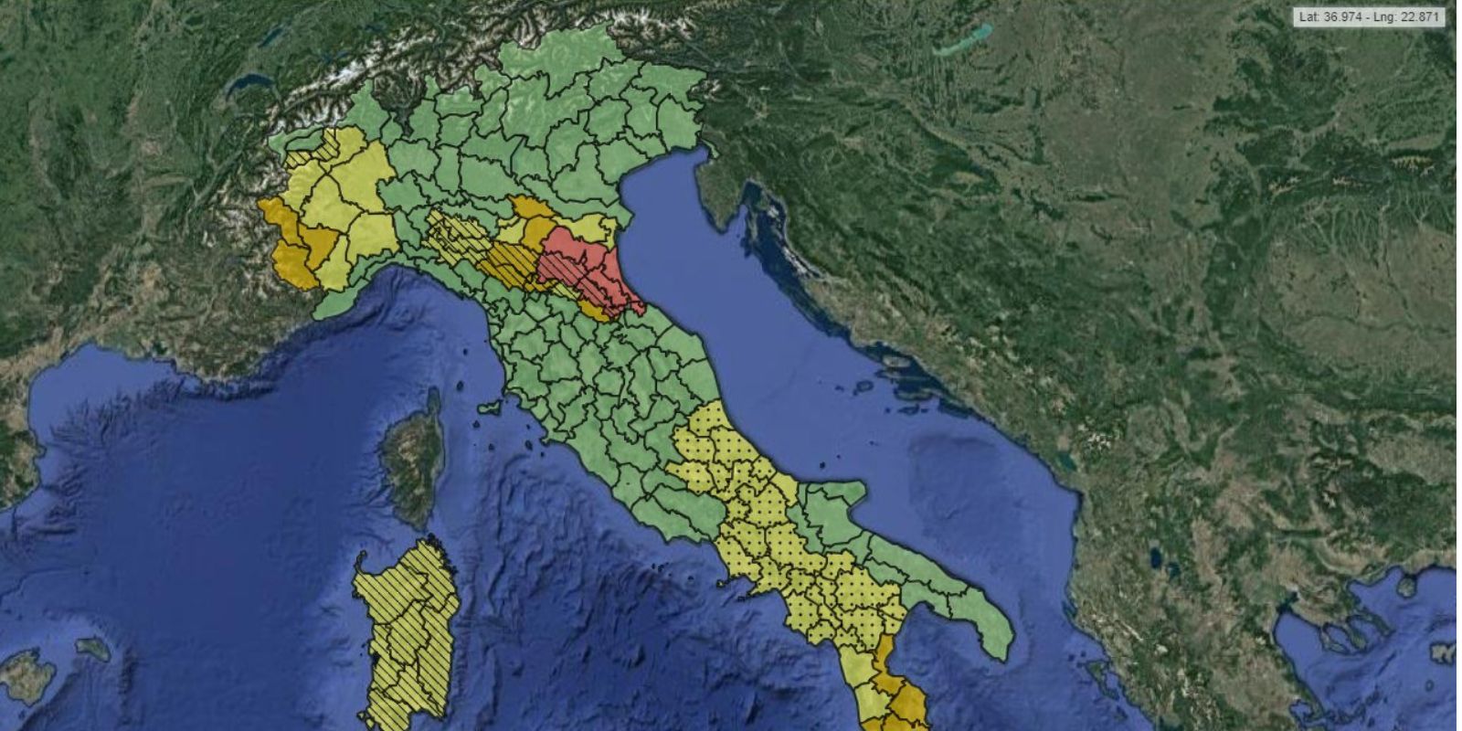 Emilia Romagna, nuova allerta rossa sulla regione. Attenzione alta sul resto d’Italia